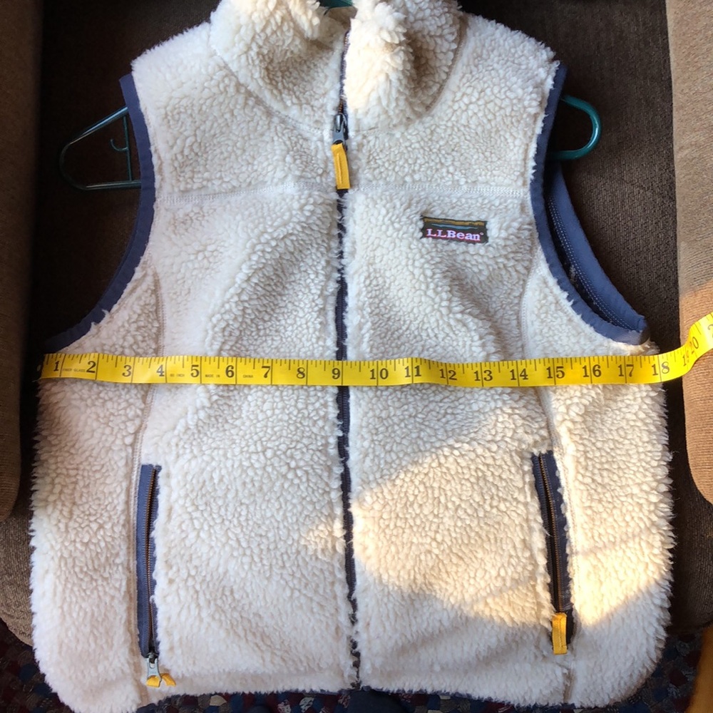 LL Bean vest, brown, fuzzy